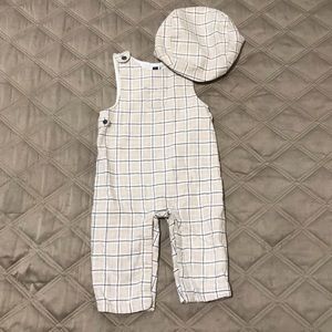Janie and Jack hat and overall